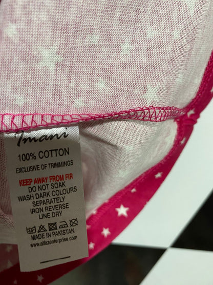 IMANI |XL| BUST 22| B22| CHERRY PINK STAR PRINT CASUAL TEE