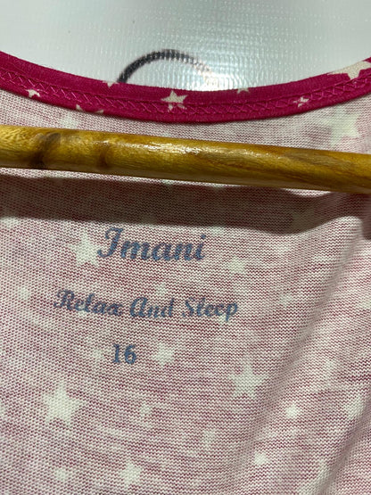 IMANI |XL| BUST 22| B22| CHERRY PINK STAR PRINT CASUAL TEE