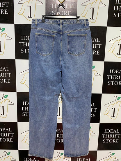 PRETTYLITTLE THING |XXL| WAIST 36| B22| HIGH-WAISTED STRAIGHT LEG JEANS WITH SIDE SLITS