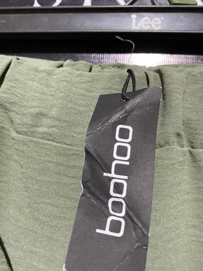 BOOHOO |M| WAIST 28| B22| SAGE GREEN HIGH-WAISTED WIDE-LEG TROUSERS