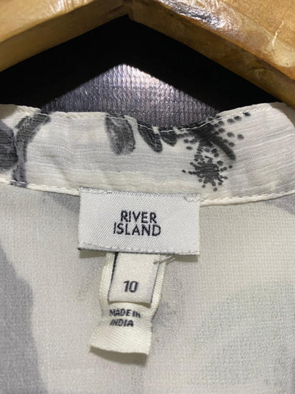 RIVER ISLAND |L| BUST 18| B22| WOMEN'S FLORAL EMBELLISHED PEPLUM BLOUSE