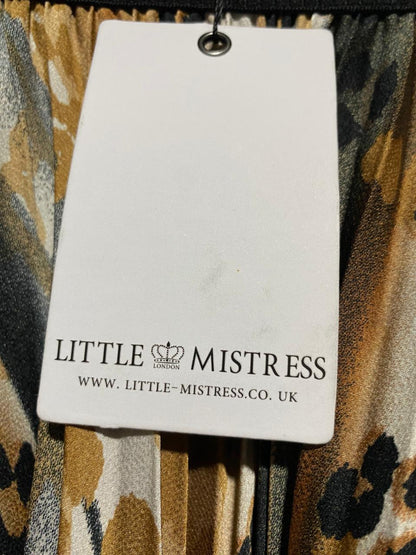 LITTLE MISTRESS |XS| WAIST 24| B22| PREMIUM ANIMAL PRINT PLEATED MIDI SKIRT