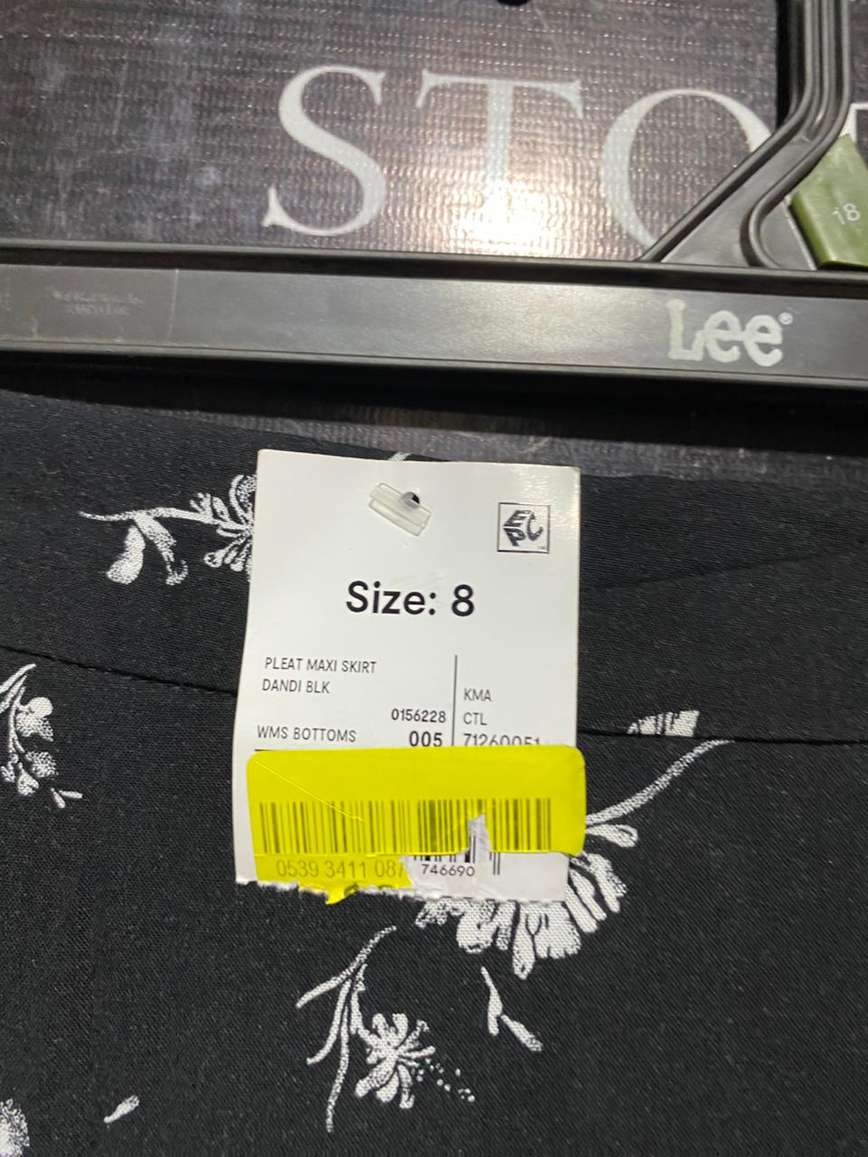 ANKO |S| WAIST 26| B22| WOMEN'S MONOCHROME FLORAL MAXI SKIRT
