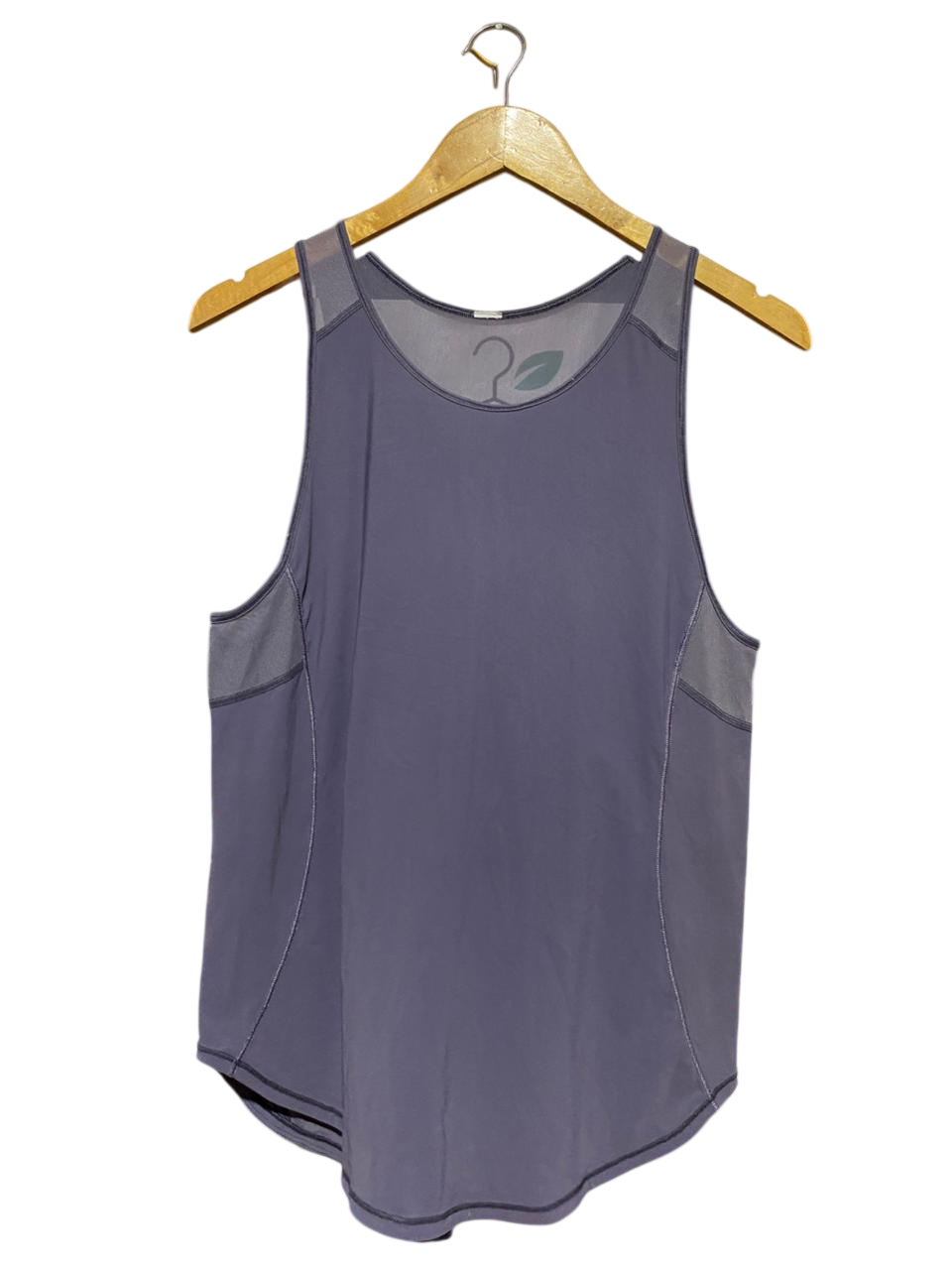 LULULEMON |M| BUST 16|  TRAIN TO BE TANK TOP - PURPLE MESH PANEL ACTIVEWEAR