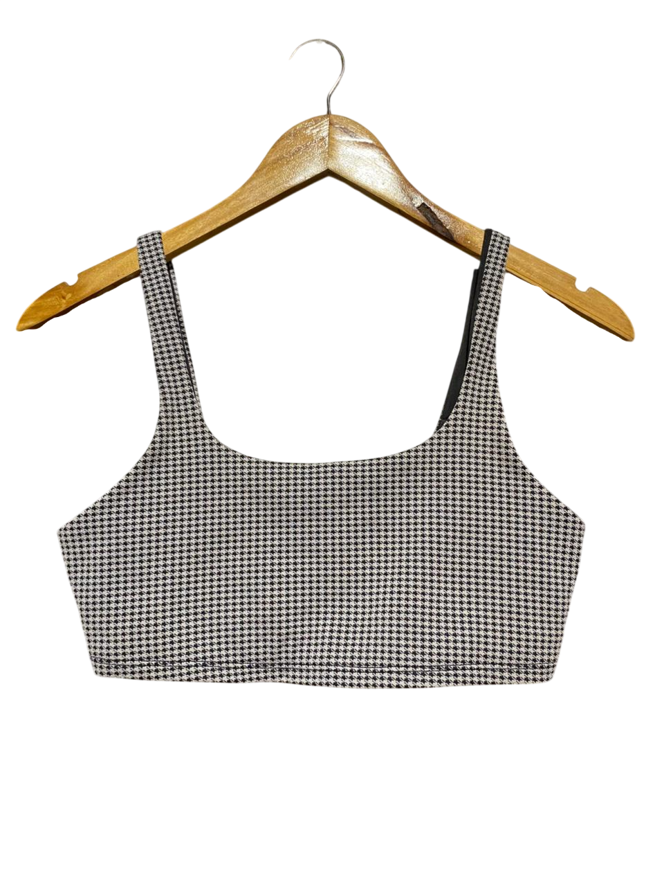 ALO  |S| BUST 13| ALIGN REVERSIBLE BRA - HOUNDSTOOTH PRINT