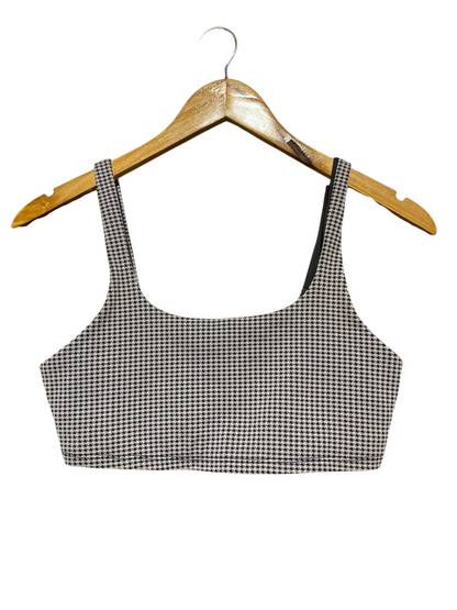 ALO  |S| BUST 13| ALIGN REVERSIBLE BRA - HOUNDSTOOTH PRINT
