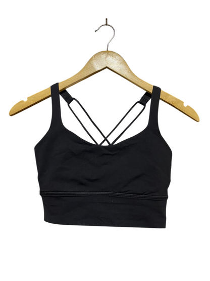 LULULEMON |XS| BUST 13| ENERGY BRA LONG-LINE - BLACK