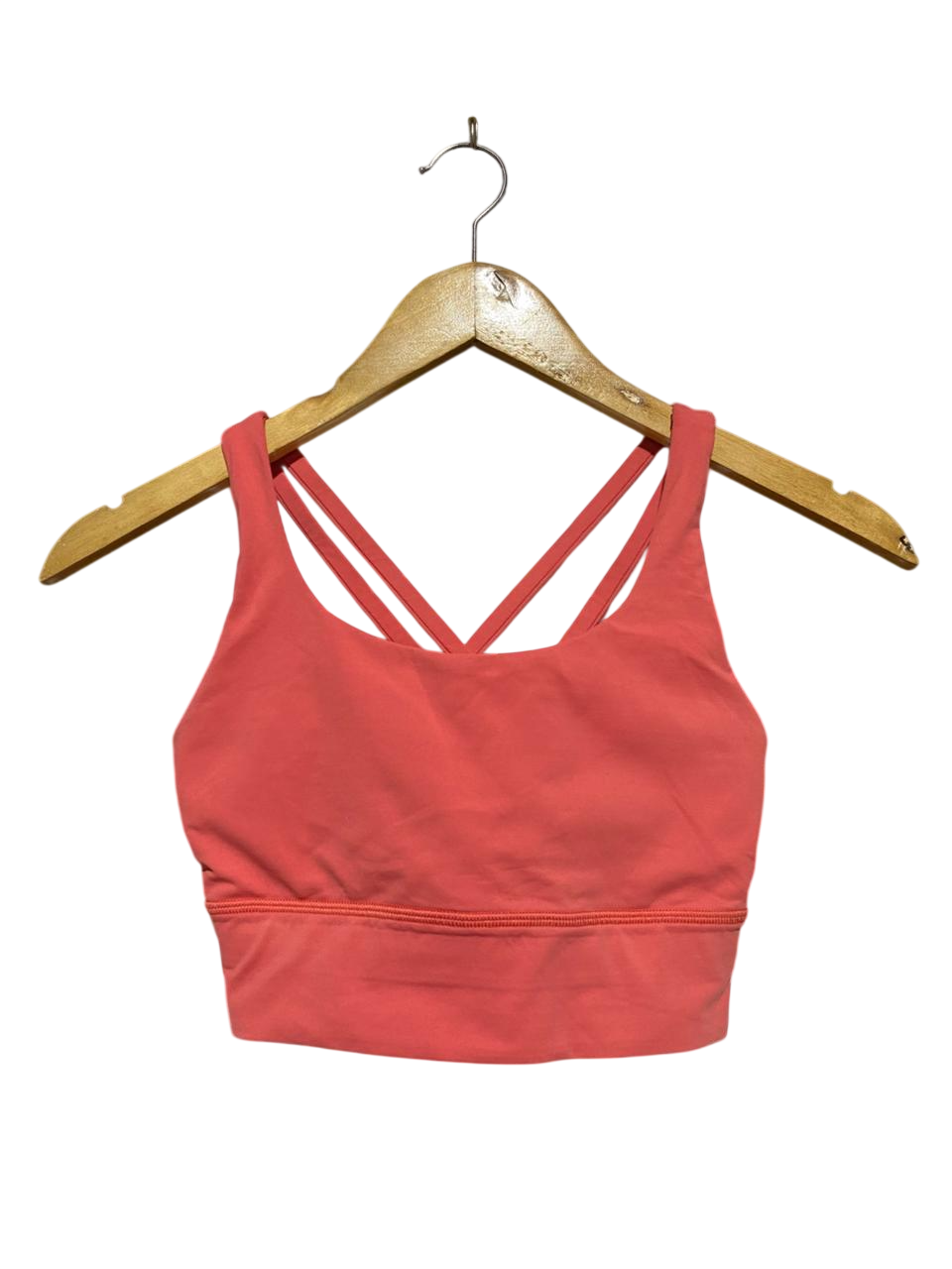 LULULEMON |XS| BUST 12| ENERGY BRA LONG-LINE - GUAVA PINK