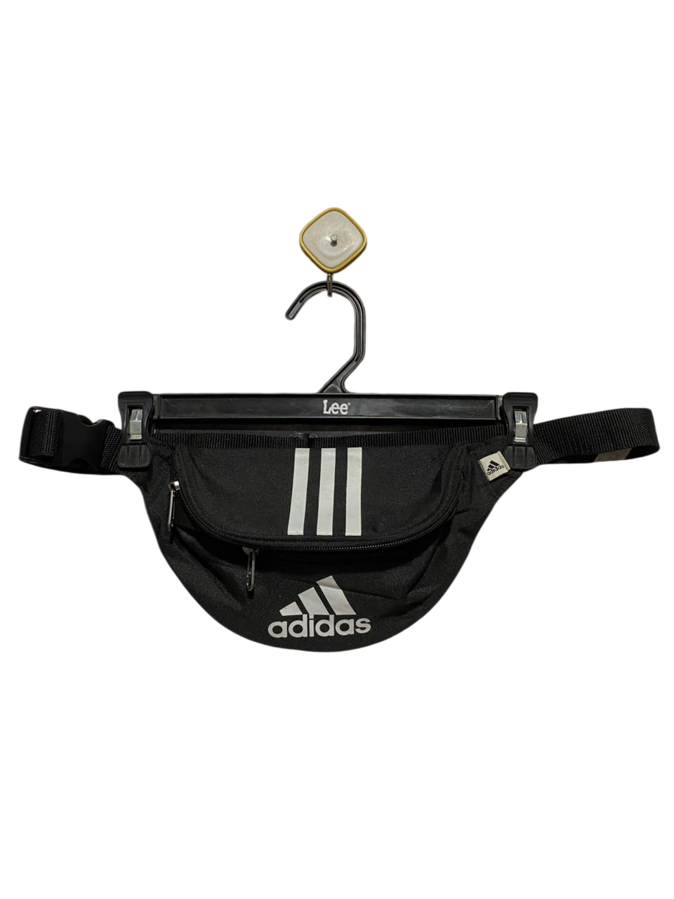 ADIDAS ESSENTIALS WAIST BAG - BLACK / WHITE - ONE SIZE