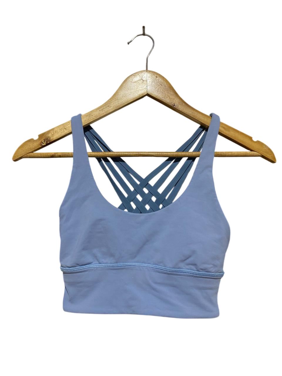 LULULEMON |XS| BUST 12| FREE TO BE SERENE BRA LONG LINE IN CHAMBRAY