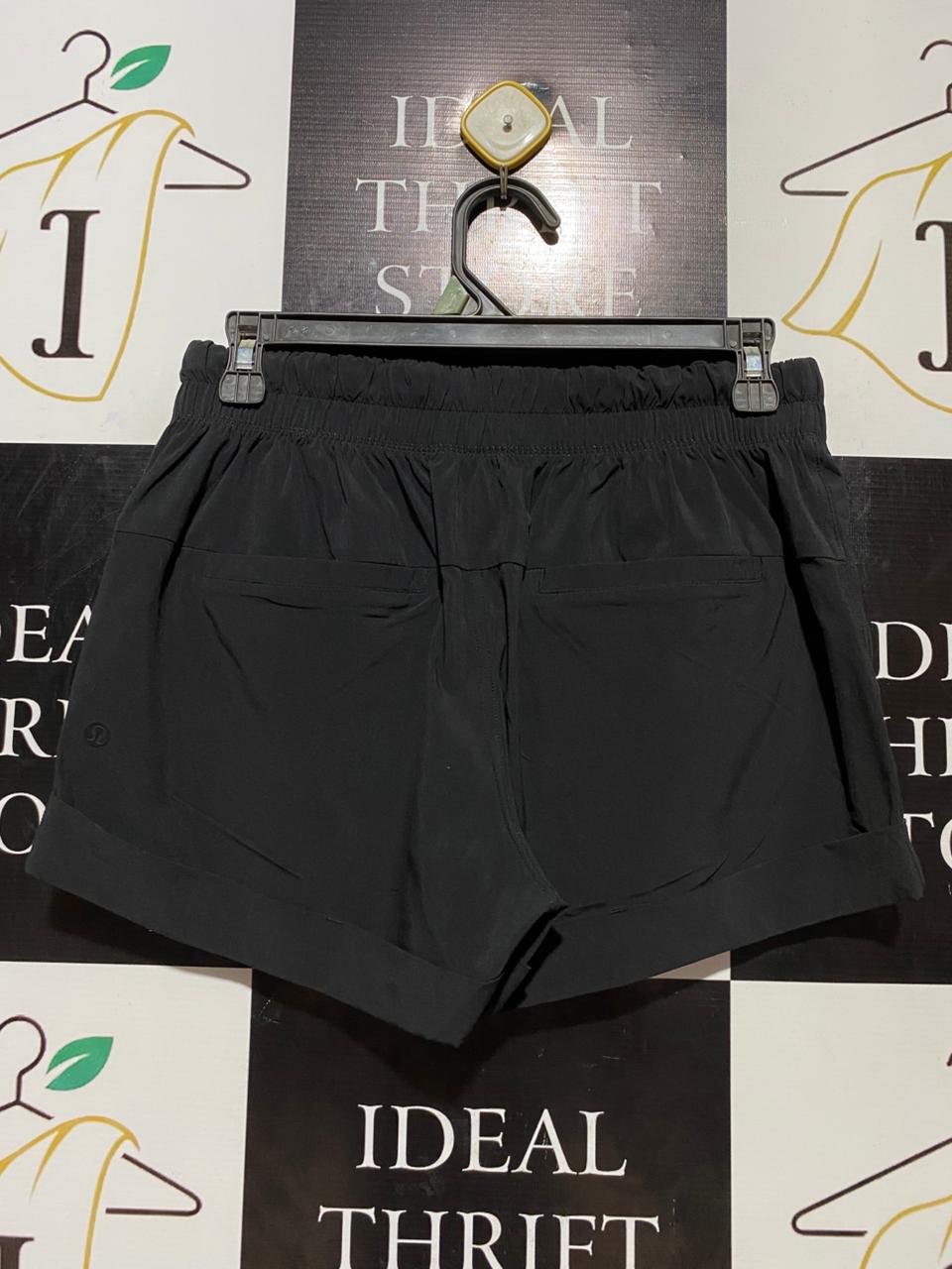LULULEMON |M| WAIST 28| BLACK ON THE FLY HIGH-RISE RUNNING SHORTS