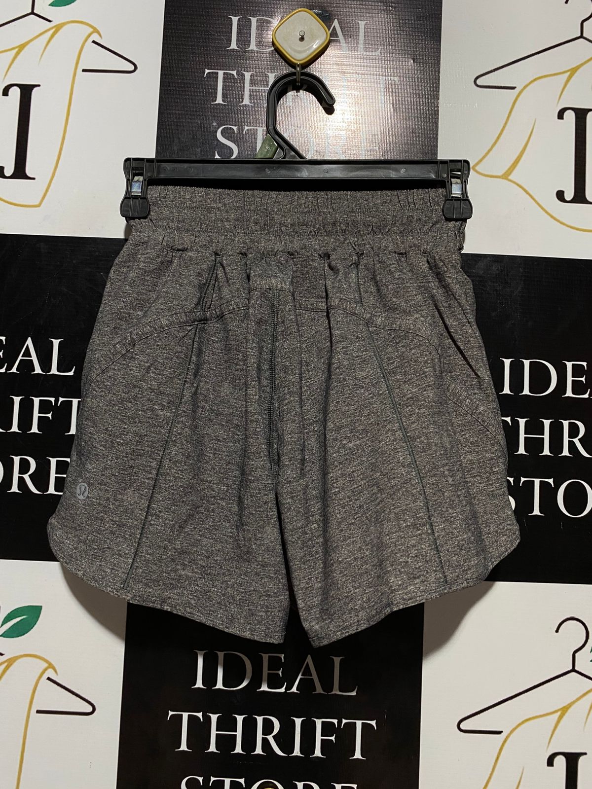 LULULEMON |XS| WAIST 24| TRACK THAT HIGH-RISE LINED SHORTS IN HEATHERED GREY