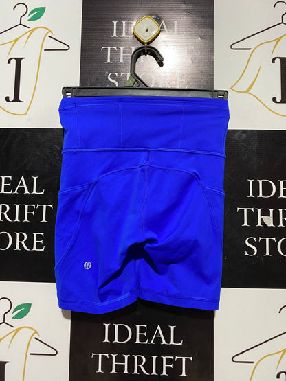 LULULEMON |XXS| WAIST 22| FAST AND FREE HIGH-RISE SHORTS 6" IN CERULEAN BLUE