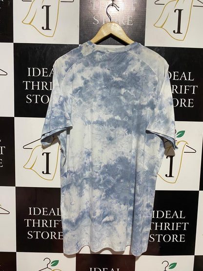 LULULEMON |XL| BUST 24| METAL VENT TECH SHORT SLEEVE SHIRT IN TIE-DYE BLUE