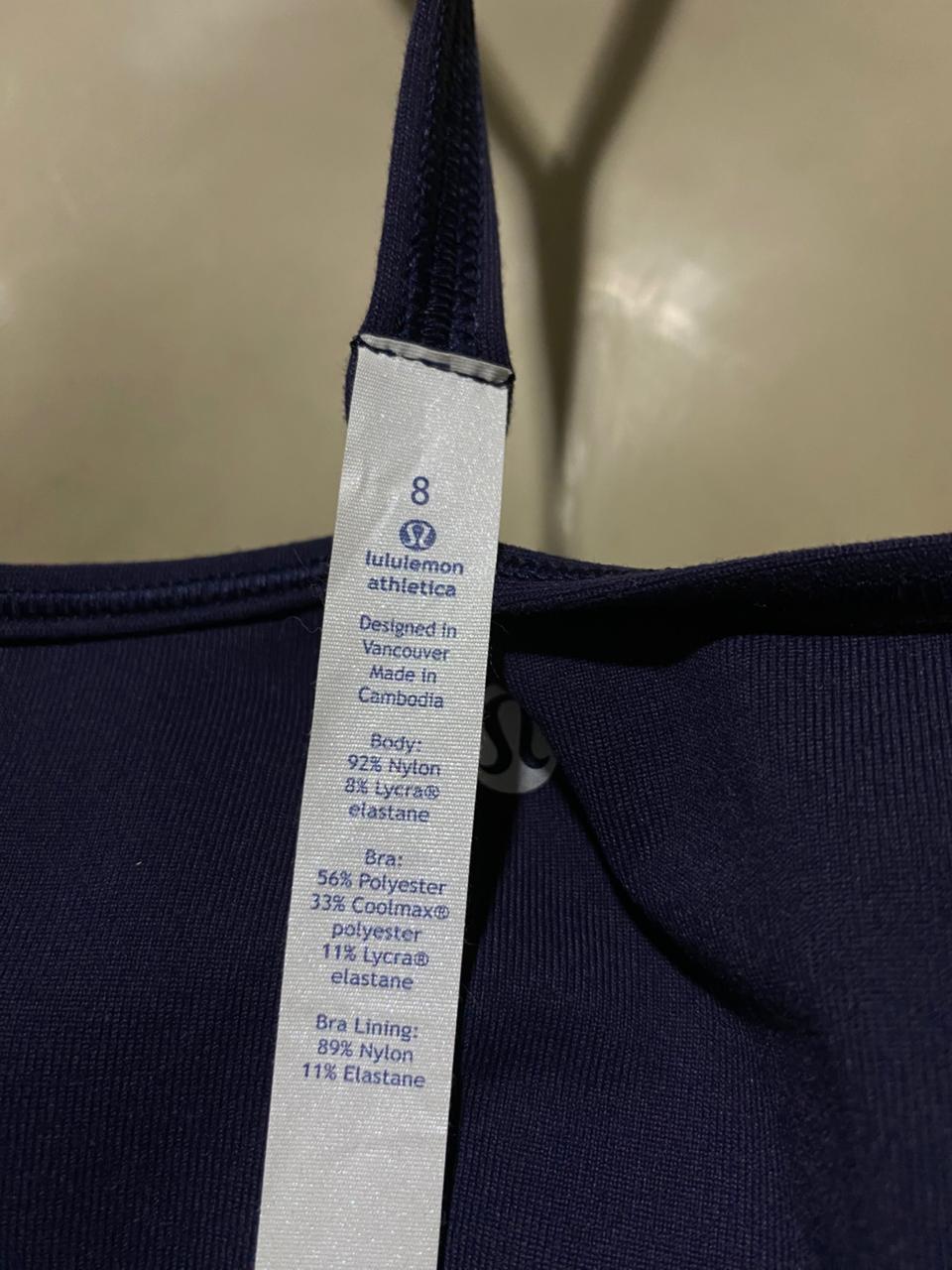 LULULEMON |M| BUST 16| POWER Y TANK TOP IN DEEP PURPLE