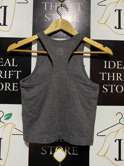 LULULEMON |XS| BUST 13| CHARCOAL GREY HEATHERED CROP TOP