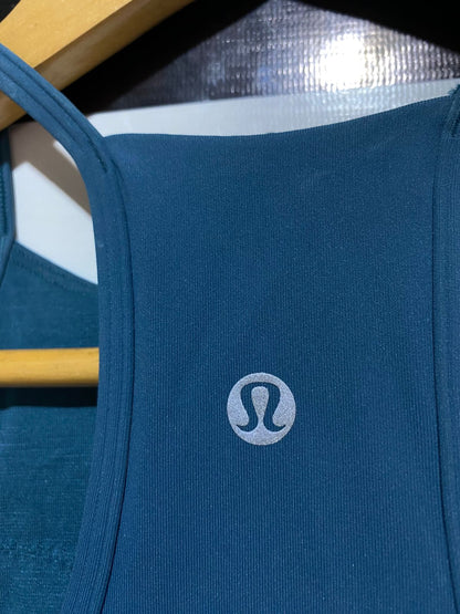 LULULEMON |S| BUST 13| CROP TANK TOP - TEAL BLUE ACTIVEWEAR