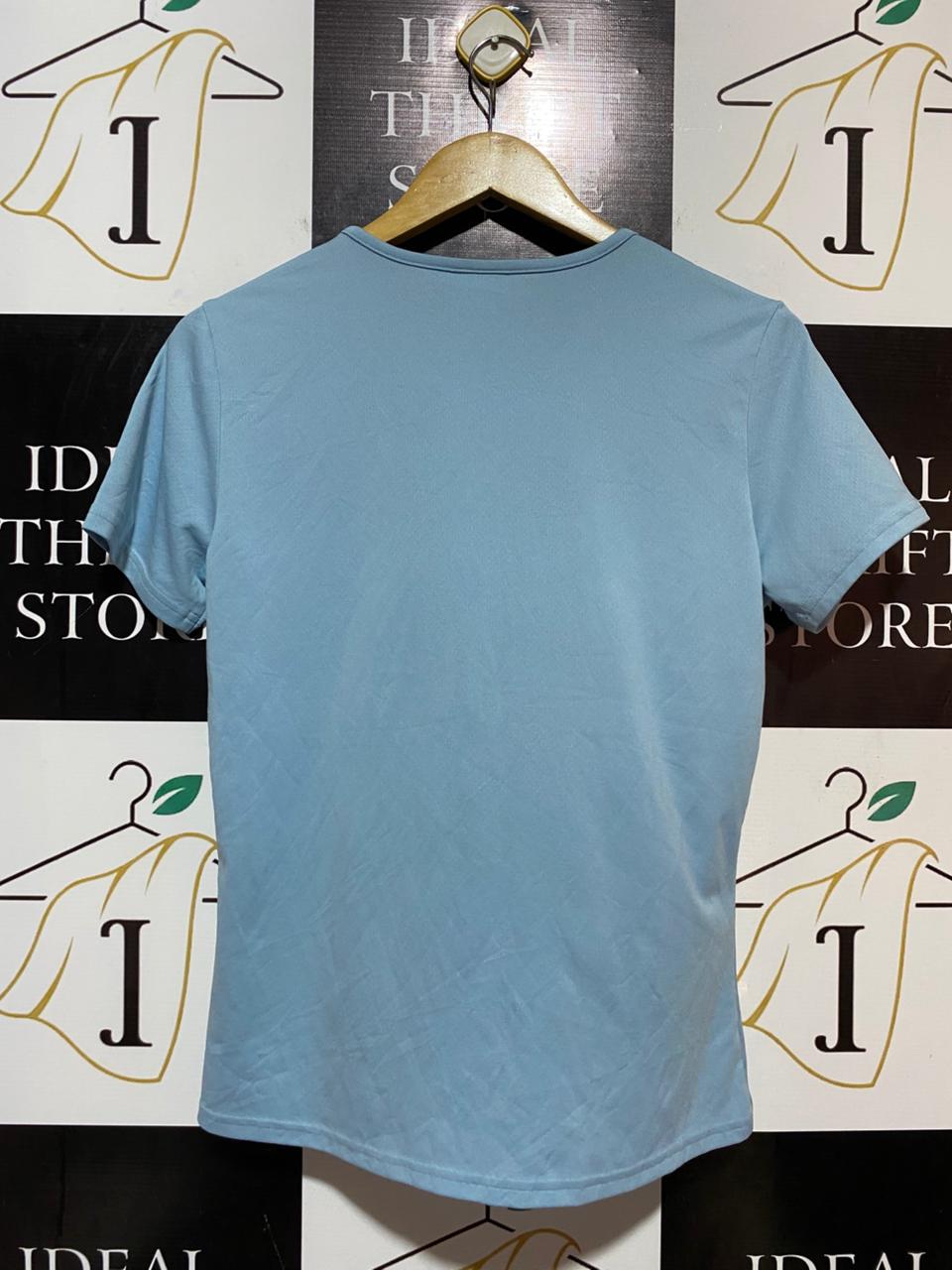 GYMSHARK  | M| BUST 18| LIGHT BLUE SHORT SLEEVE TRAINING TEE SHIRT