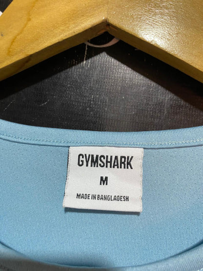 GYMSHARK  | M| BUST 18| LIGHT BLUE SHORT SLEEVE TRAINING TEE SHIRT