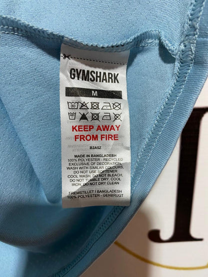 GYMSHARK  | M| BUST 18| LIGHT BLUE SHORT SLEEVE TRAINING TEE SHIRT