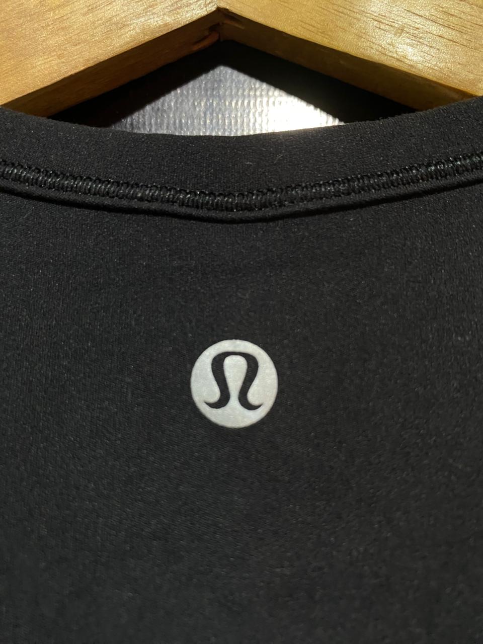 LULULEMON  | S| BUST 12| SLEEK BLACK HIGH-NECK RUCHED TANK TOP -