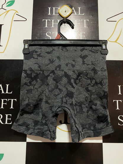 GYMSHARK | XS| WAIST 22| ADAPT CAMO SEAMLESS SHORTS BLACK GREY
