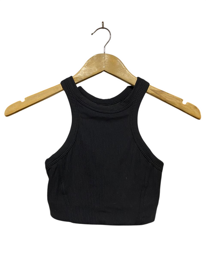 LULULEMON |XS| BUST 12| EBB TO STREET TANK TOP BLACK RIBBED CROP