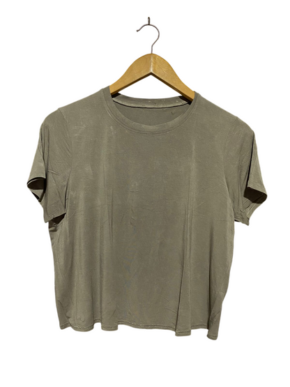 LULULEMON |M| BUST 18| CATES TEE – SAGE GREEN CROP T-SHIRT ACTIVEWEAR