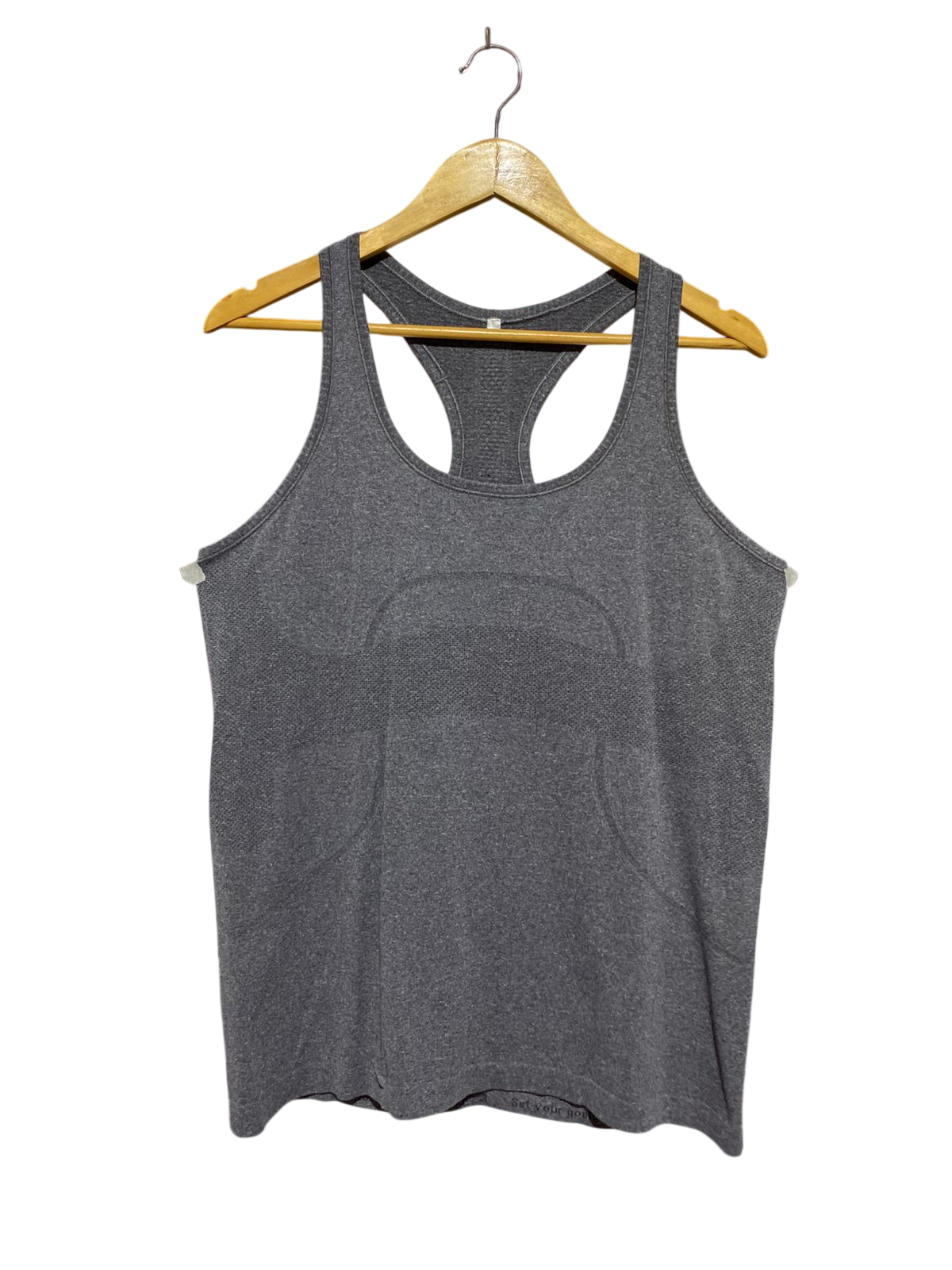 LULULEMON |L| BUST 19| SWIFTLY TECH RACERBACK TANK TOP IN DARK GREY HEATHER