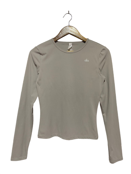 ALO |S| BUST 15| YOGA AIRLIFT LONG SLEEVE TOP IN DOVE GREY