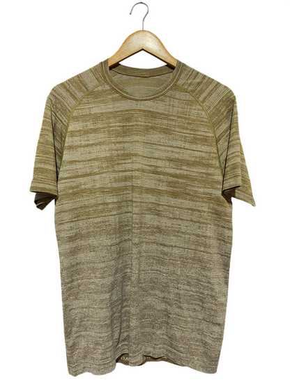LULULEMON |L| BUST 20| METAL VENT TECH SHORT SLEEVE SHIRT IN OLIVE HEATHER