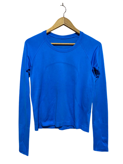 LULULEMON  |M| BUST 17| CERULEAN BLUE SWIFTLY TECH LONG SLEEVE SHIRT