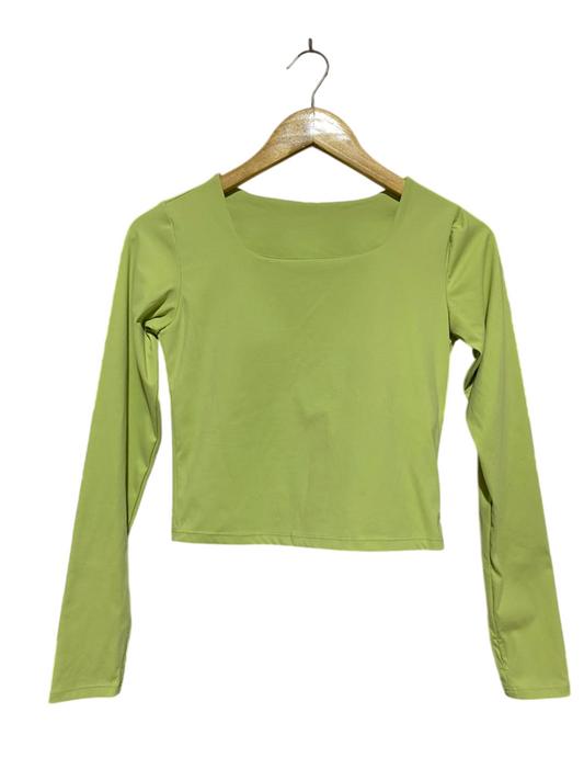 LULULEMON |M| BUST 15| ALIGN SQUARE-NECK LONG SLEEVE CROP TOP