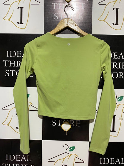 LULULEMON |M| BUST 15| ALIGN SQUARE-NECK LONG SLEEVE CROP TOP