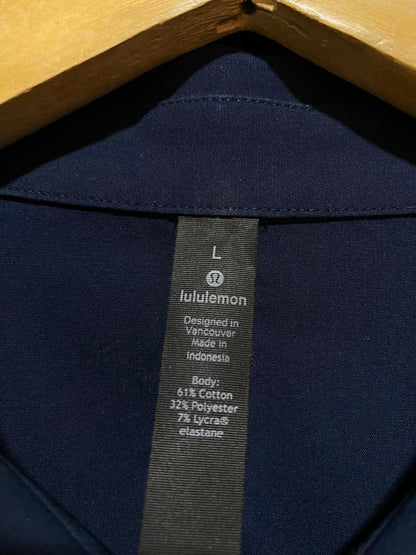 LULULEMON  |XL| BUST 21| NAVY BLUE COMMISSION LONG SLEEVE BUTTON-DOWN SHIRT