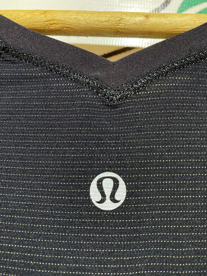 LULULEMON |S| BUST 15| BLACK SWIFTLY TECH V-NECK SHORT SLEEVE T-SHIRT