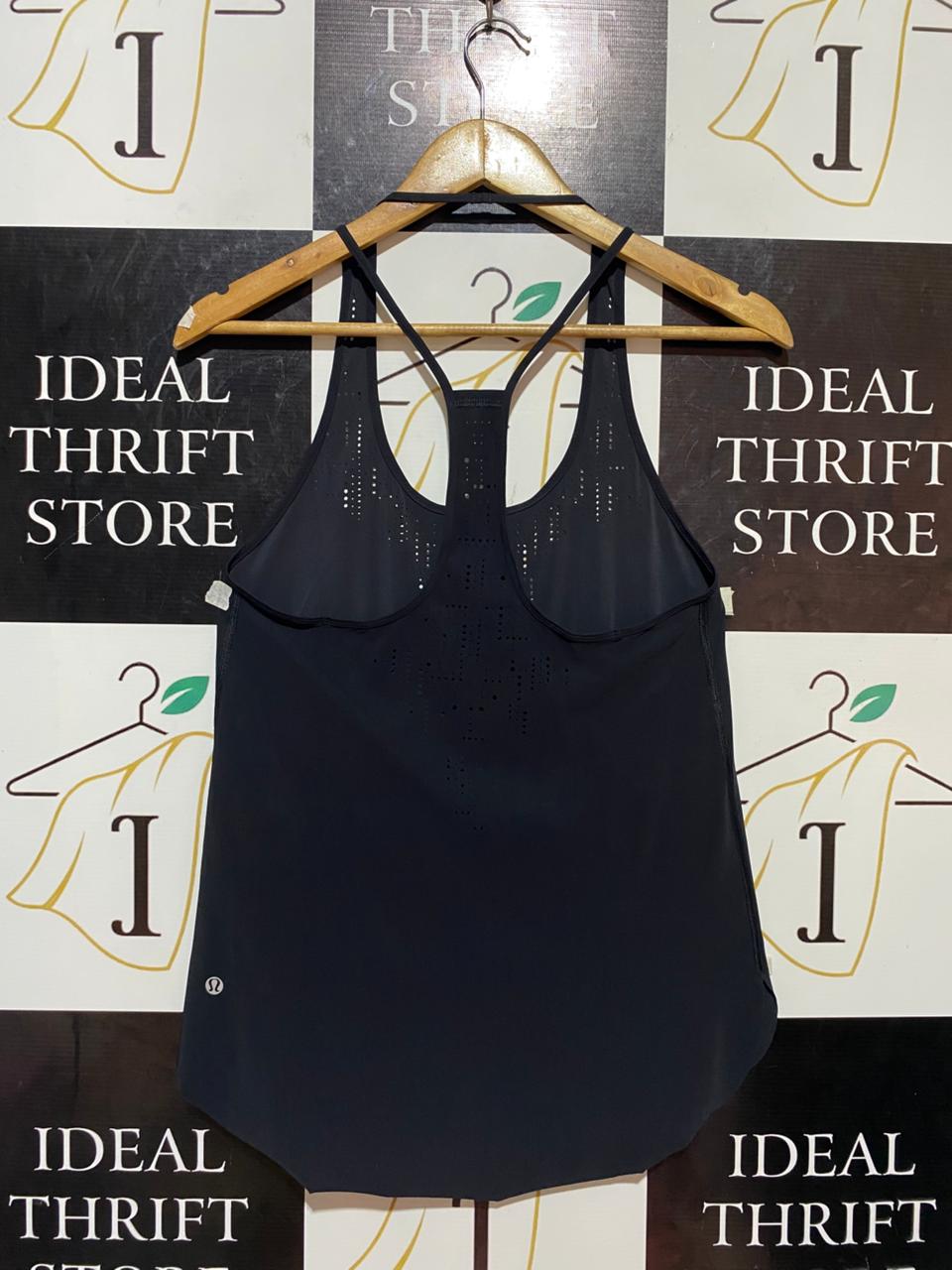 LULULEMON |S| BUST 14| PERFORATED RACERBACK TANK TOP IN CLASSIC BLACK
