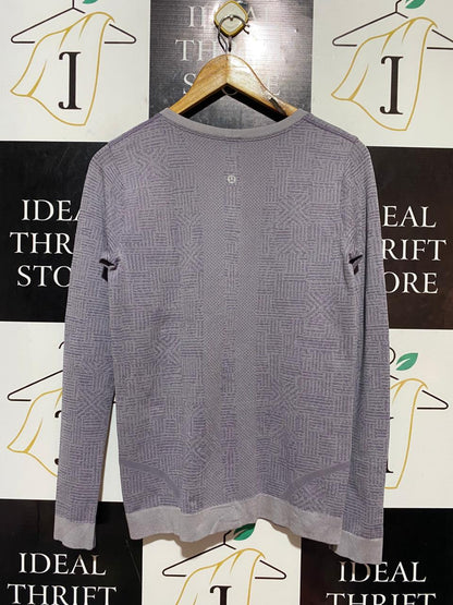 LULULEMON |M| BUST 17| SWIFTLY TECH LONG SLEEVE SHIRT IN DUSTY LAVENDER PATTERN