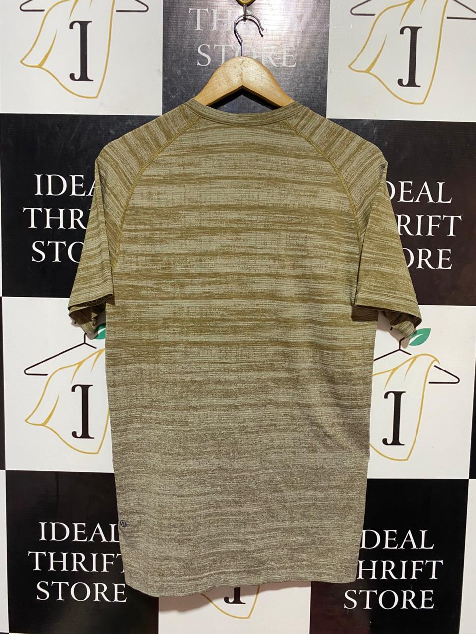 LULULEMON |L| BUST 20| METAL VENT TECH SHORT SLEEVE SHIRT IN OLIVE HEATHER