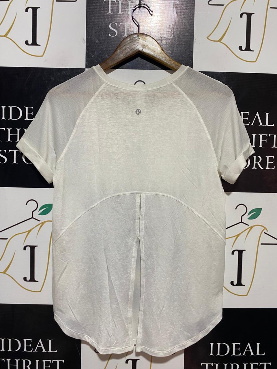 LULULEMON |M| BUST 18| RELAXED RAGLAN SLEEVE T-SHIRT IN WHITE