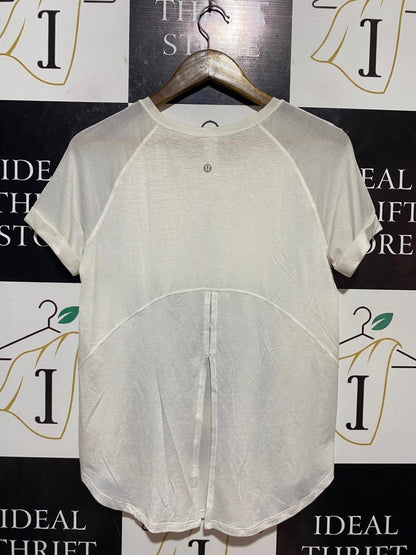 LULULEMON |M| BUST 18| RELAXED RAGLAN SLEEVE T-SHIRT IN WHITE
