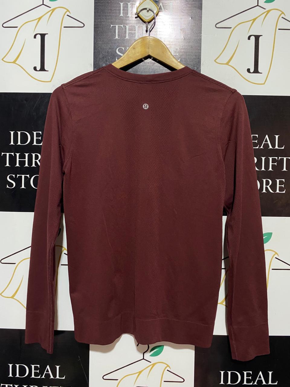 LULULEMON |M| BUST 18| SWIFTLY TECH LONG SLEEVE SHIRT IN BURGUNDY