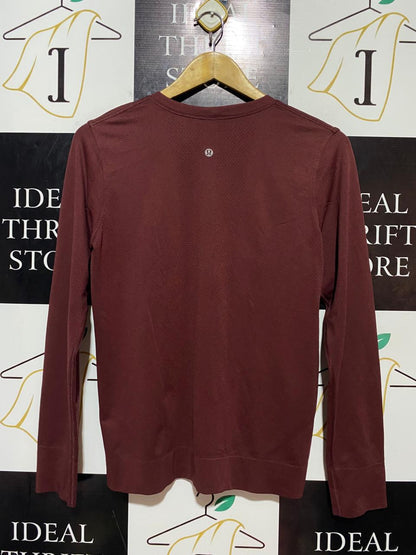 LULULEMON |M| BUST 18| SWIFTLY TECH LONG SLEEVE SHIRT IN BURGUNDY