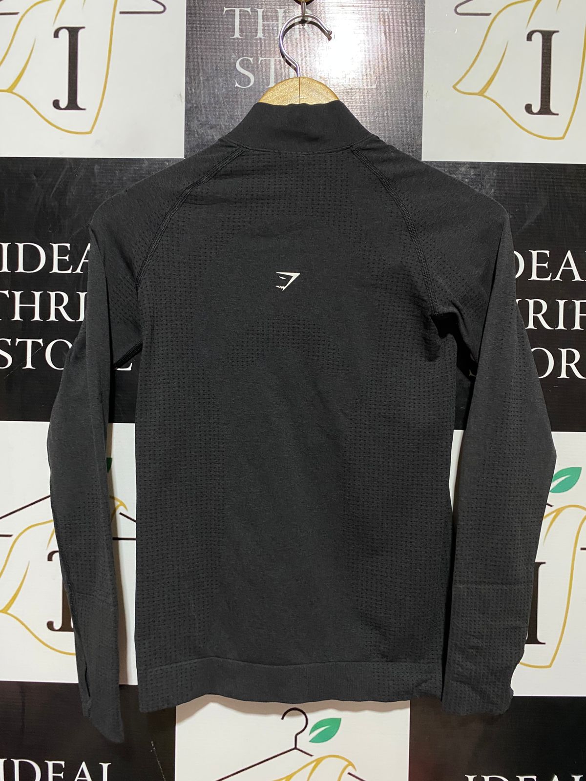 GYMSHARK |S| BUST 15| VITAL SEAMLESS  ZIP PULLOVER – BLACK ACTIVEWEAR