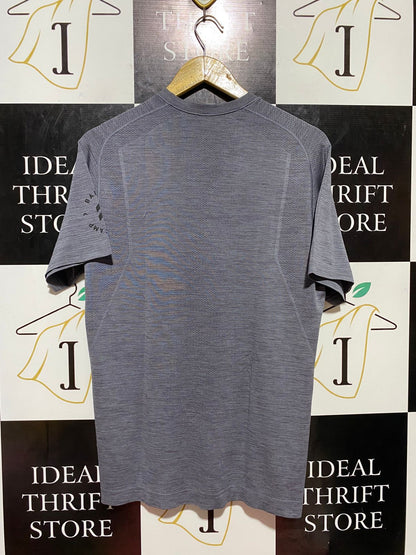 LULULEMON |L| BUST 19| METAL VENT TECH V-NECK T-SHIRT – GREY PERFORMANCE TOP