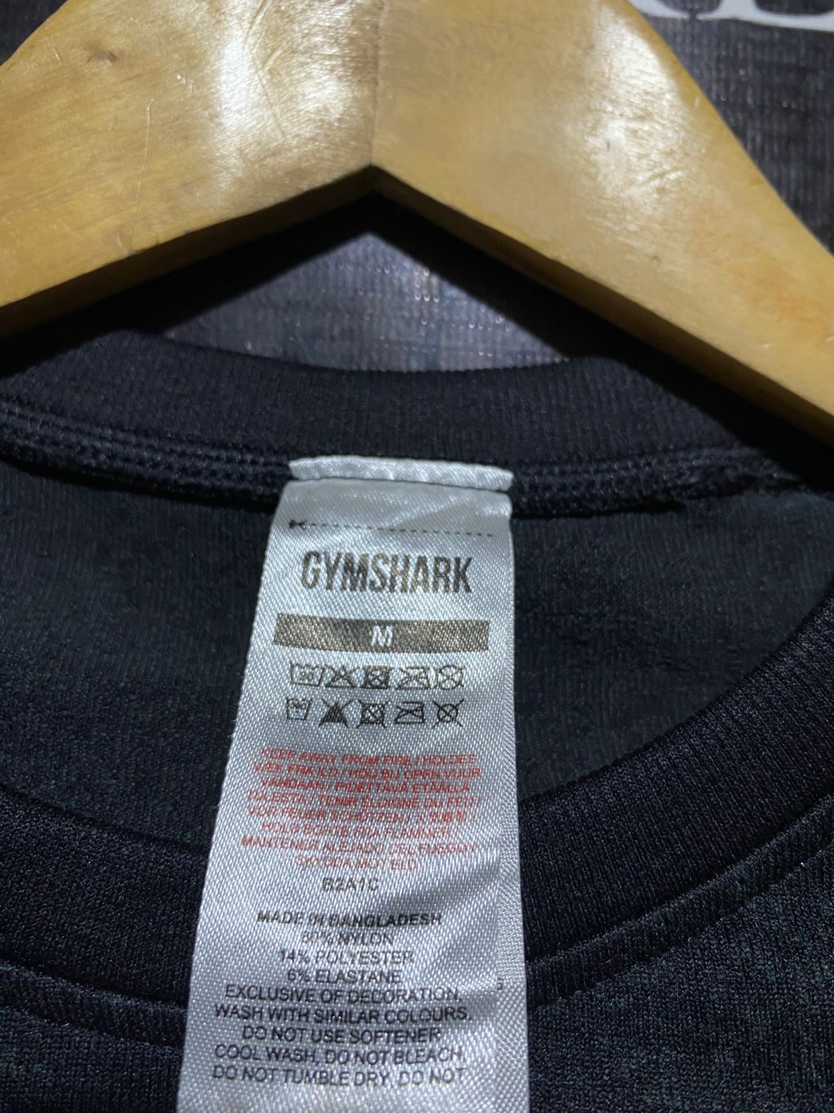 GYMSHARK | XS| BUST 13| ADAPT FLECK SEAMLESS LONG SLEEVE CROP TOP – BLACK ACTIVEWEAR