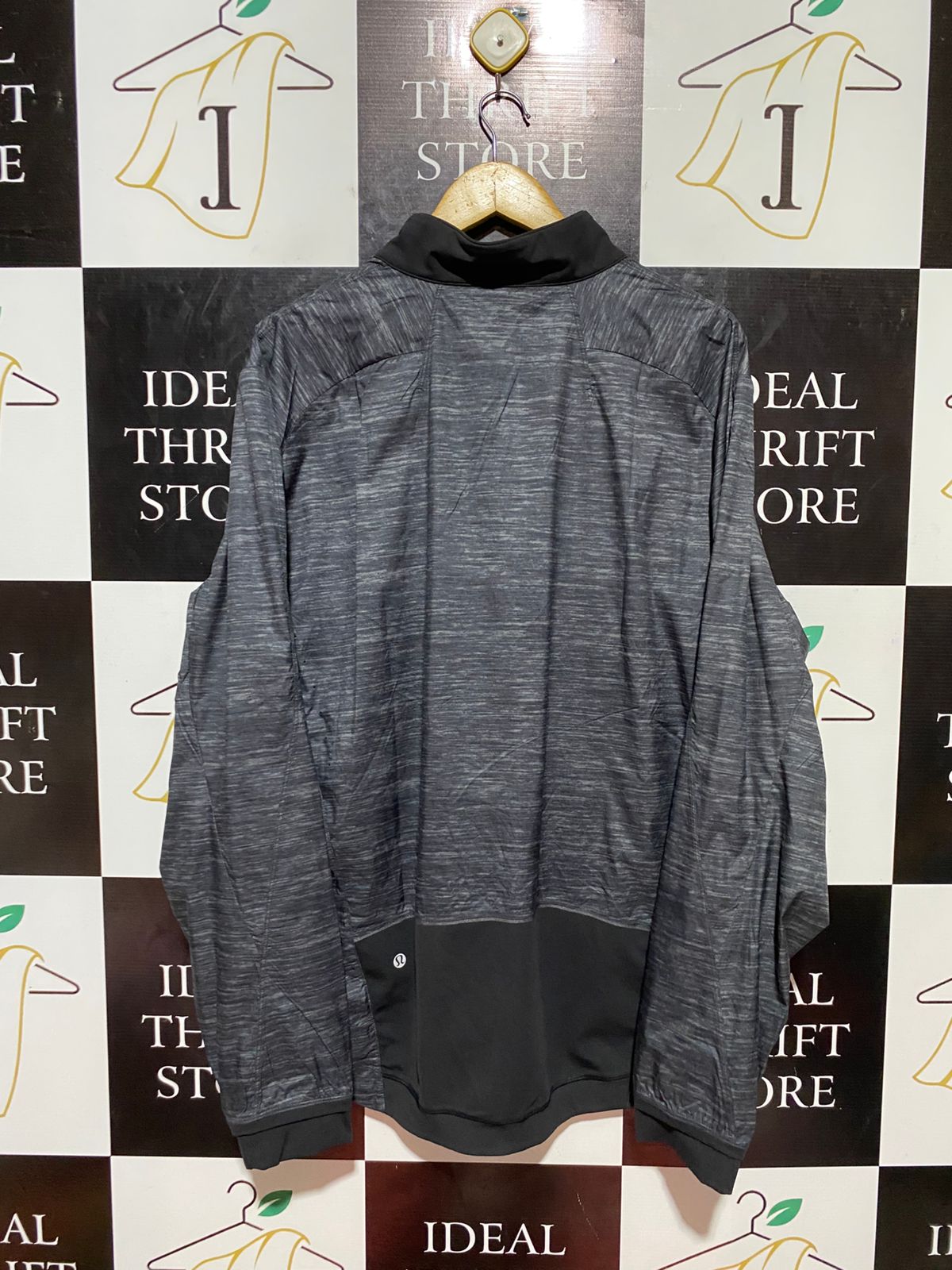 LULULEMON |XL| BUST 25| METAL VENT TECH FULL-ZIP JACKET – GREY SPACE DYE ACTIVEWEAR