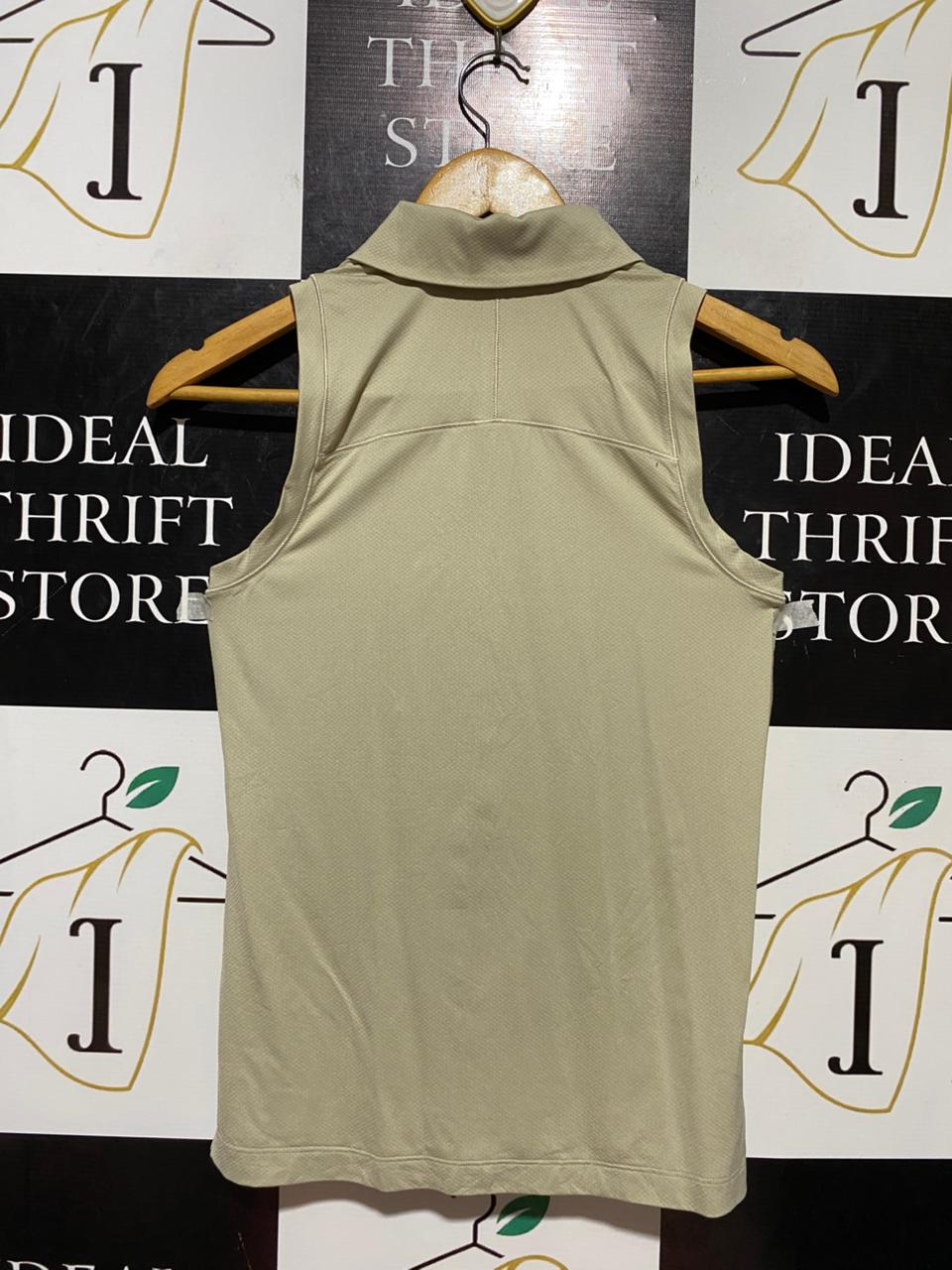 LULULEMON |S| BUST 15| QUICK-DRY SLEEVELESS POLO SHIRT SAGE GREEN ACTIVEWEAR
