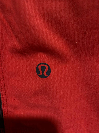 LULULEMON |L| WAIST 30| LINED SHORTS RED STRIPED ACTIVEWEAR