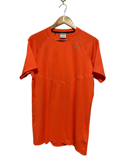 GYMSHARK | L| BUST 21| APEX SEAMLESS T-SHIRT - VIBRANT ORANGE